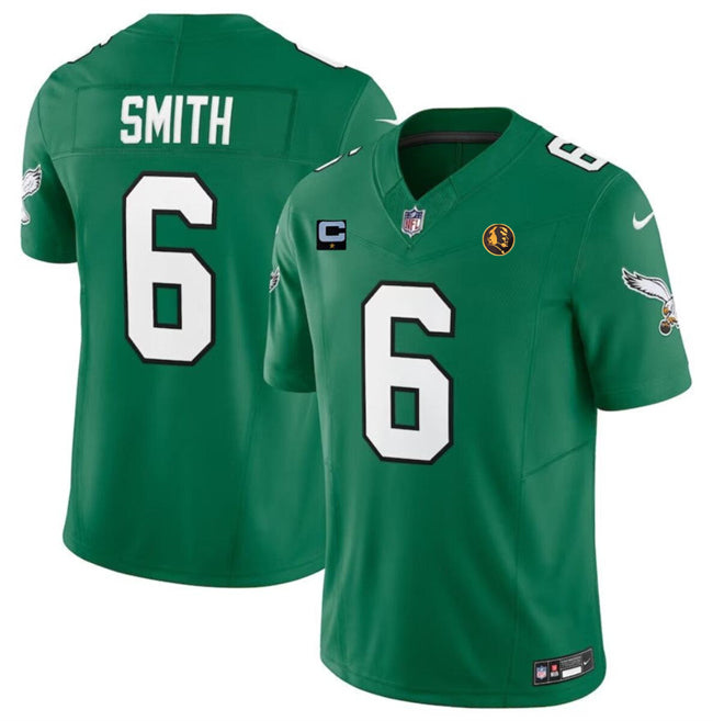 Philadelphia Eagles #6 Devonta Smith Green 2023 FUSE Throwback With 1-Star Jersey