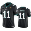 Philadelphia Eagles #11 A J Brown Black 2023 FUSE With 1-Star C Patch And John Jersey