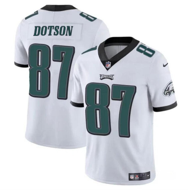 Philadelphia Eagles #87 Jahan Dotson White Vapor Untouchable Limited Stitched 1 Jersey
