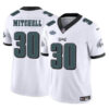 Philadelphia Eagles #30 Quinyon Mitchell White 2024 With Dradt Patch FUSE Vapor Jersey