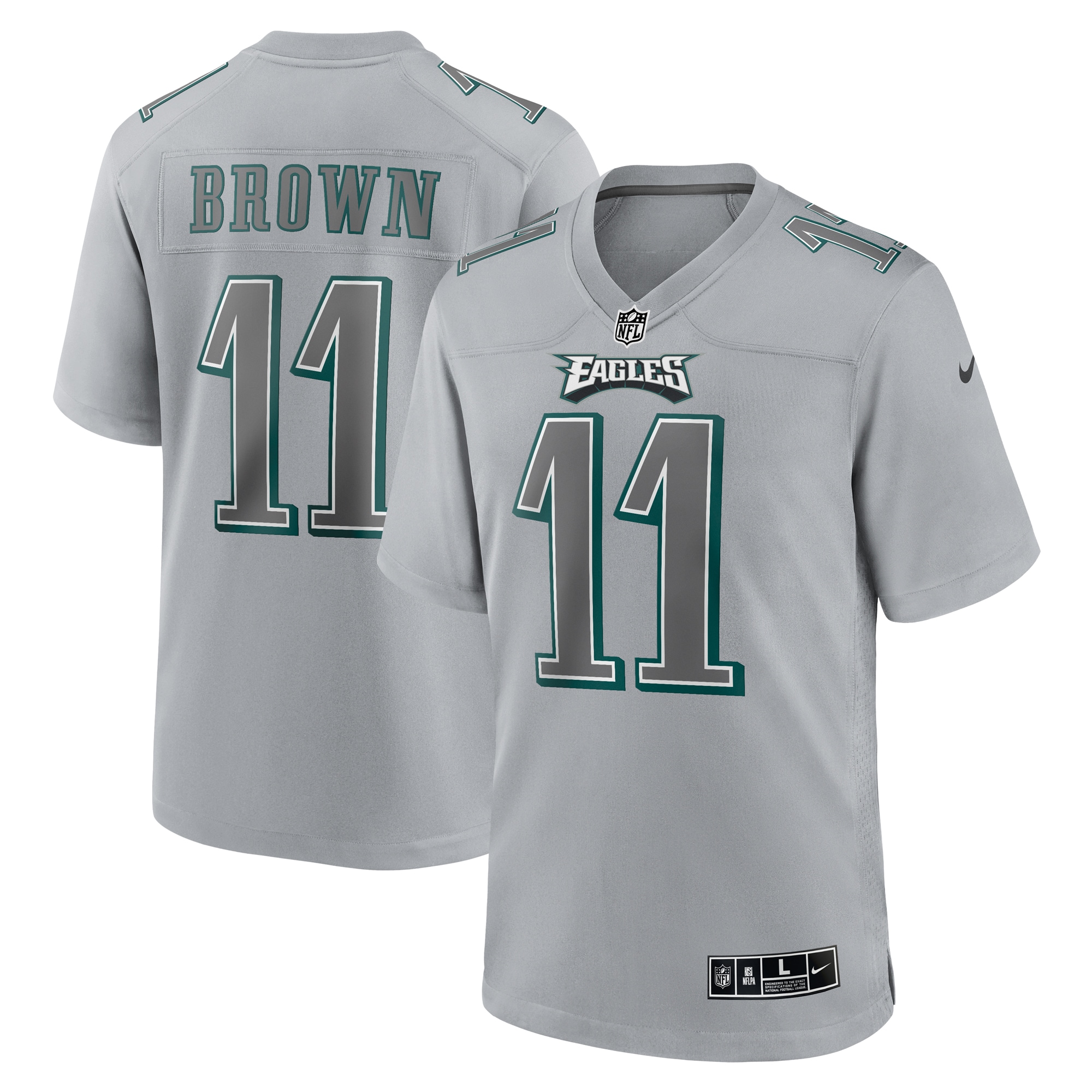 AJ Brown Philadelphia Eagles Nike Atmosphere Fashion Game Jersey Gray