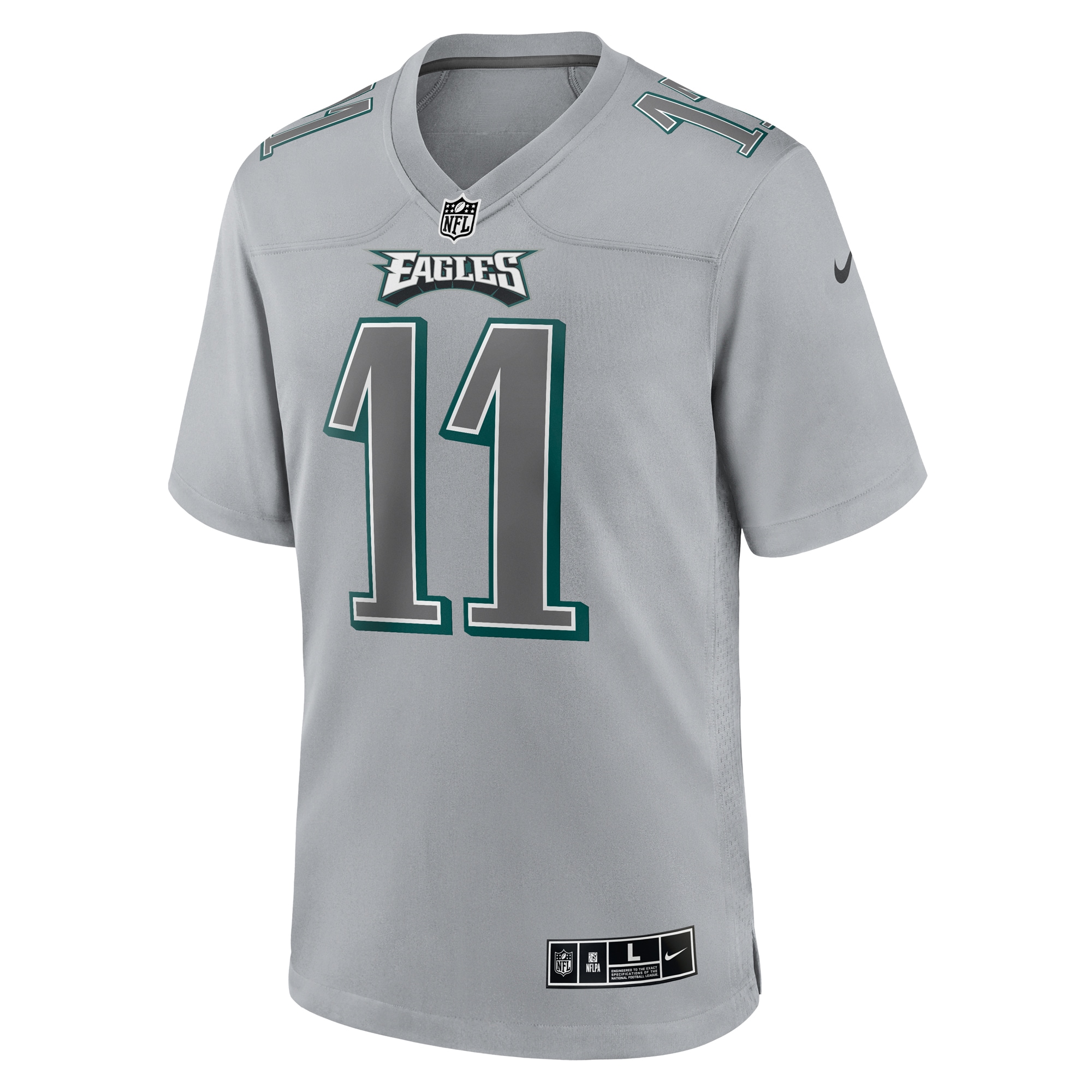 AJ Brown Philadelphia Eagles Nike Atmosphere Fashion Game Jersey Gray - Image 2