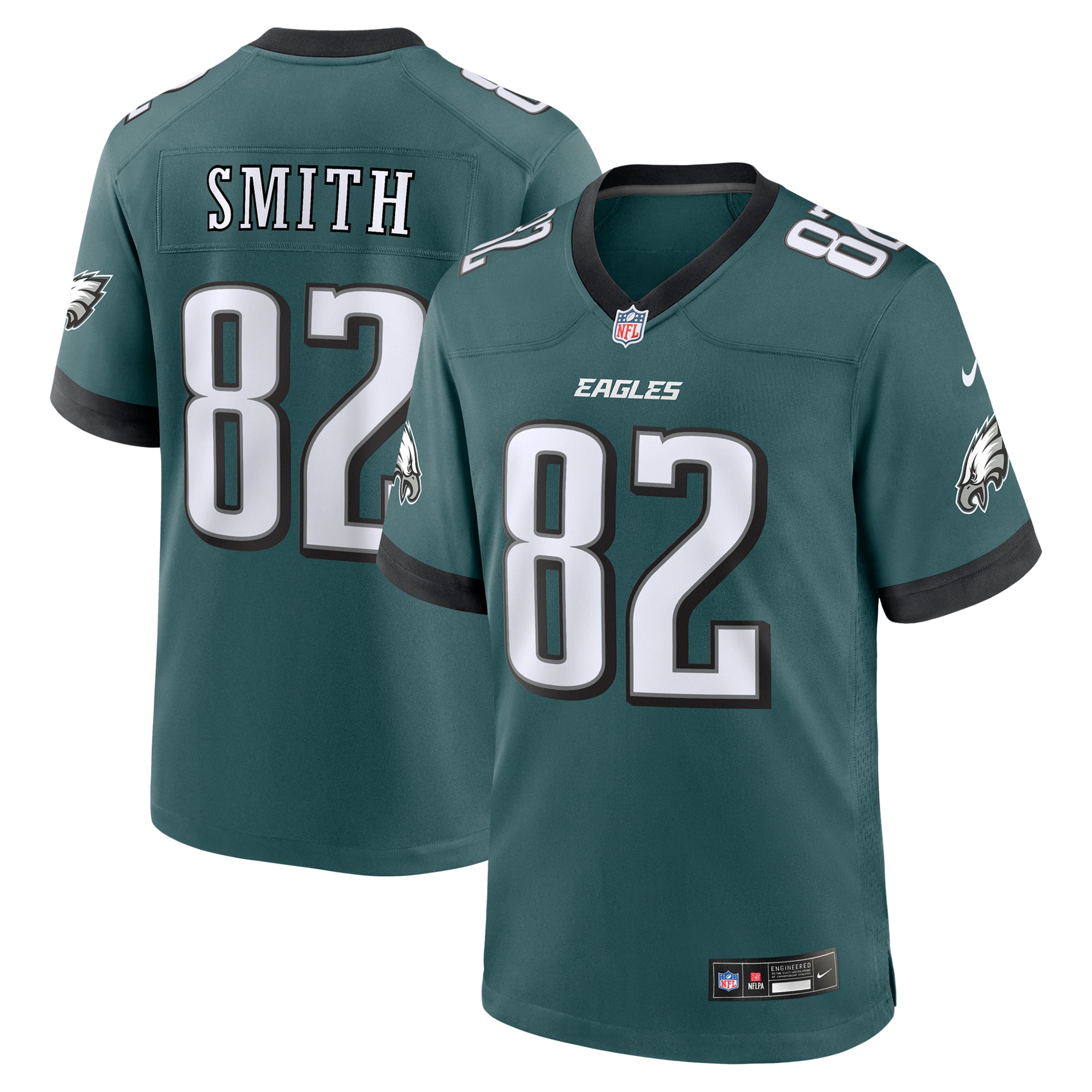 Ainias Smith Philadelphia Eagles Nike Team Game Jersey Midnight Green