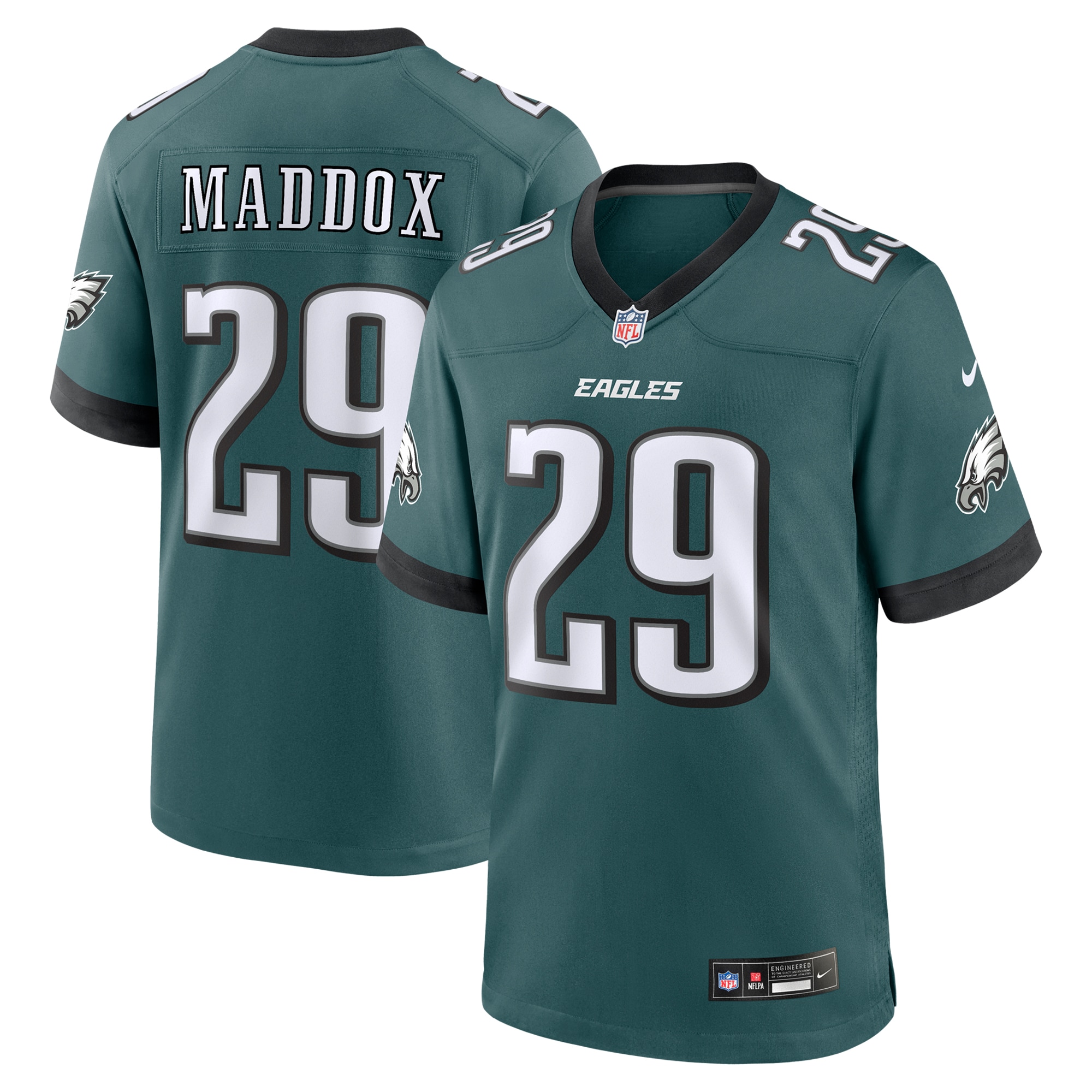 Avonte Maddox Philadelphia Eagles Nike Team Game Jersey Midnight Green