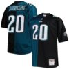 Brian Dawkins Philadelphia Eagles Mitchell Ness Big Tall Split Legacy Retired Player Replica Jersey Midnight Green Black