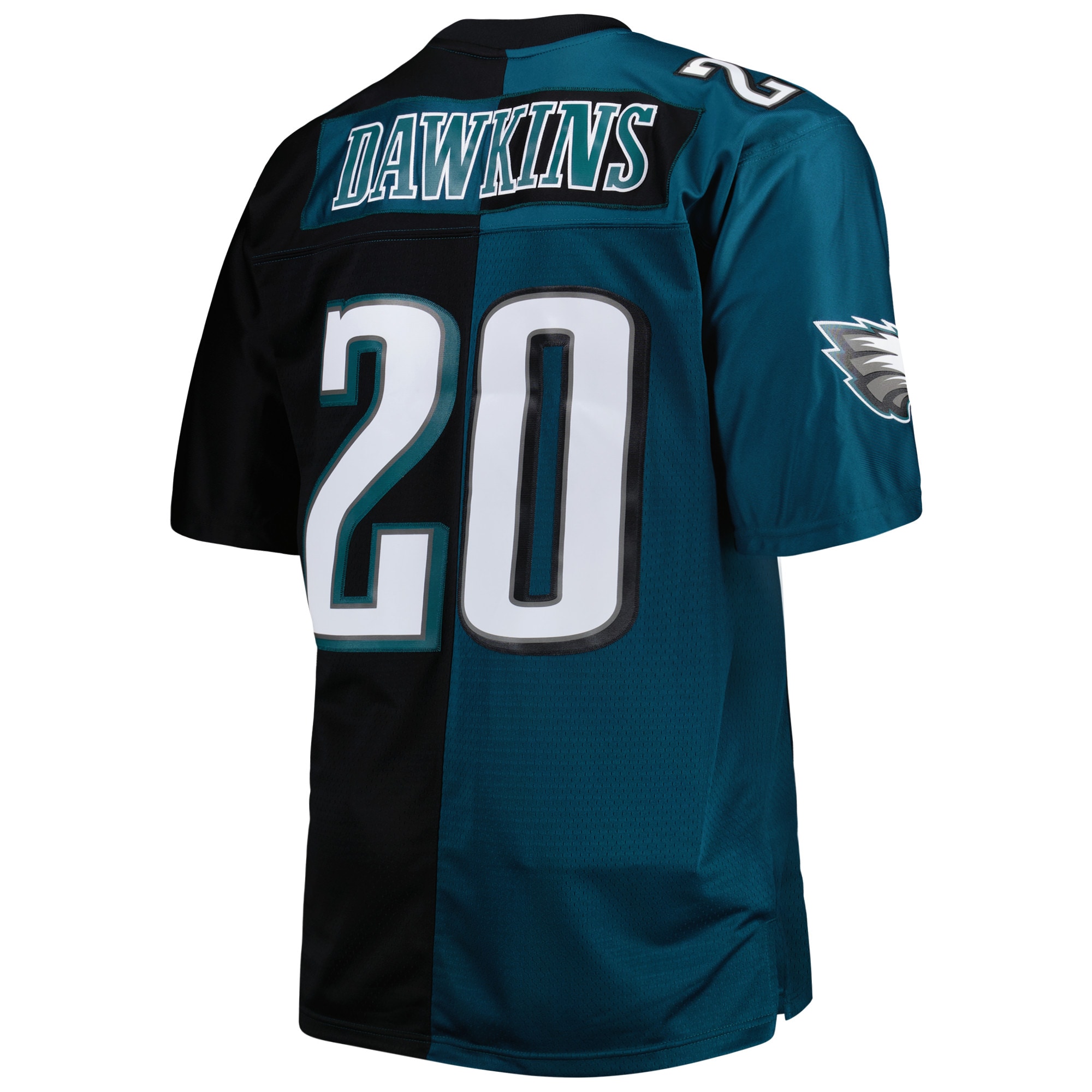 Brian Dawkins Philadelphia Eagles Mitchell Ness Big Tall Split Legacy Retired Player Replica Jersey Midnight Green Black - Image 3