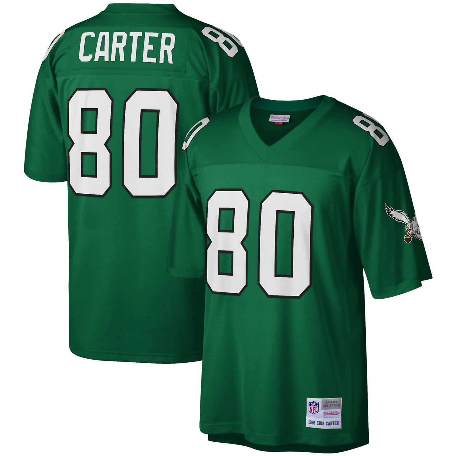 Cris Carter Philadelphia Eagles Mitchell Ness Legacy Replica Jersey Kelly Green