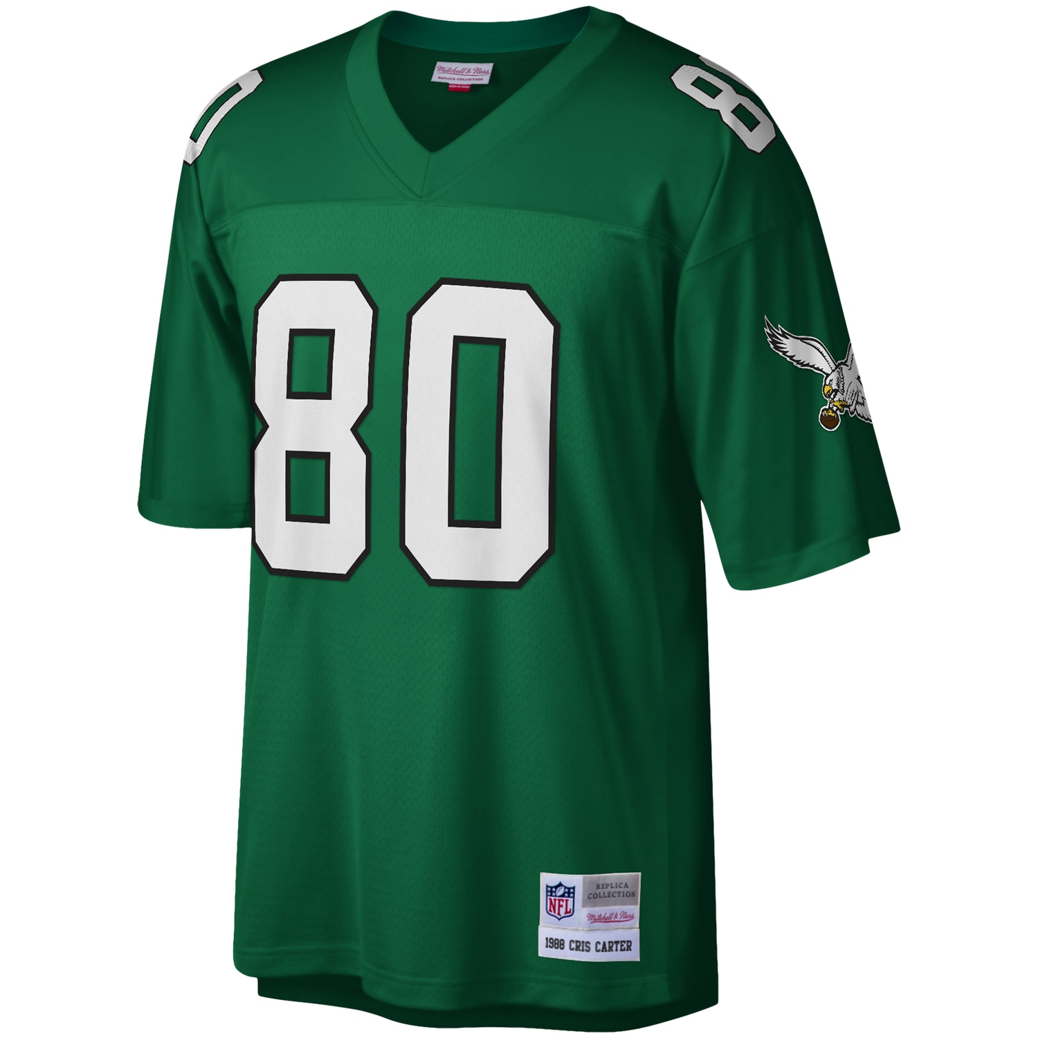 Cris Carter Philadelphia Eagles Mitchell Ness Legacy Replica Jersey Kelly Green - Image 2