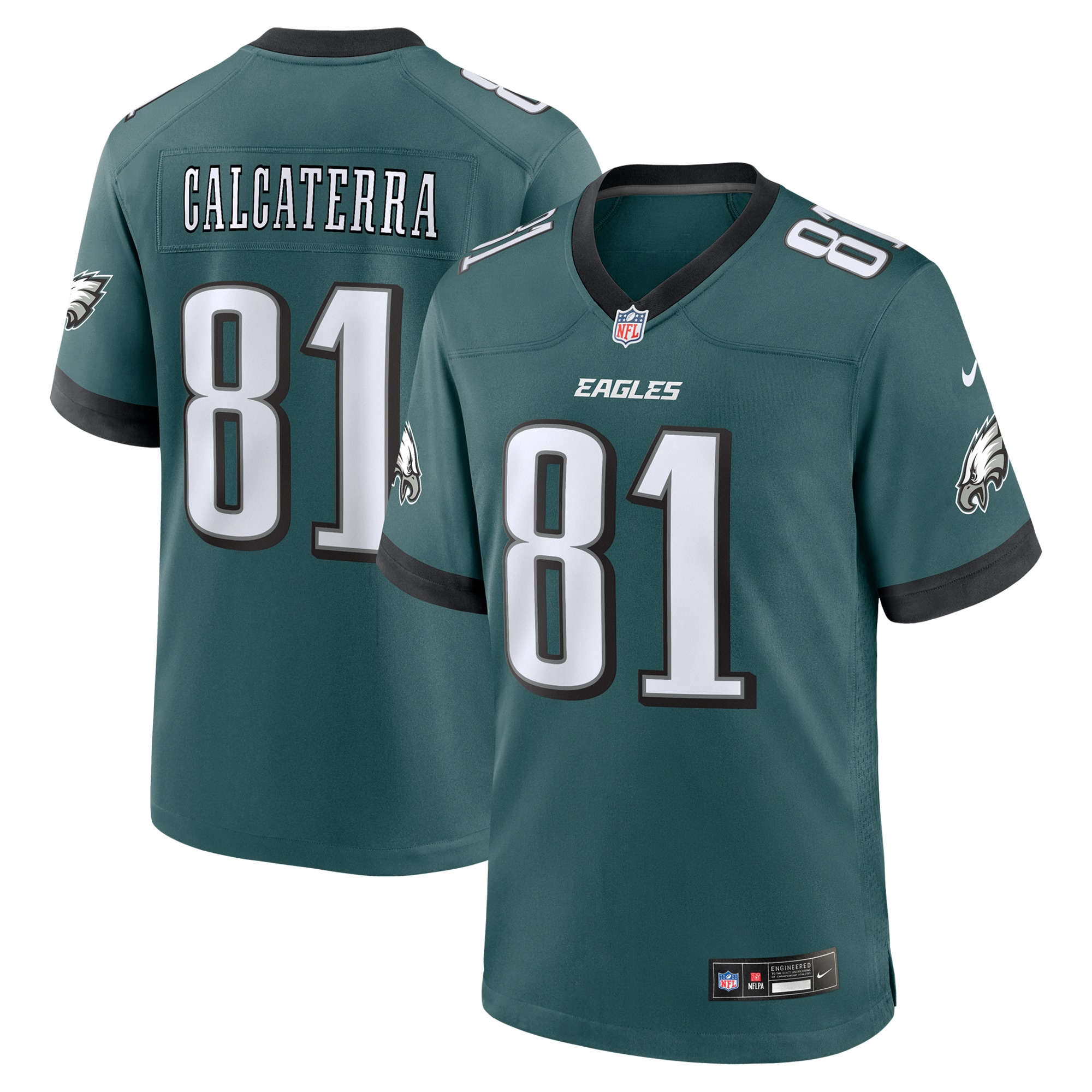 Grant Calcaterra Philadelphia Eagles Nike Team Game Jersey Midnight Green