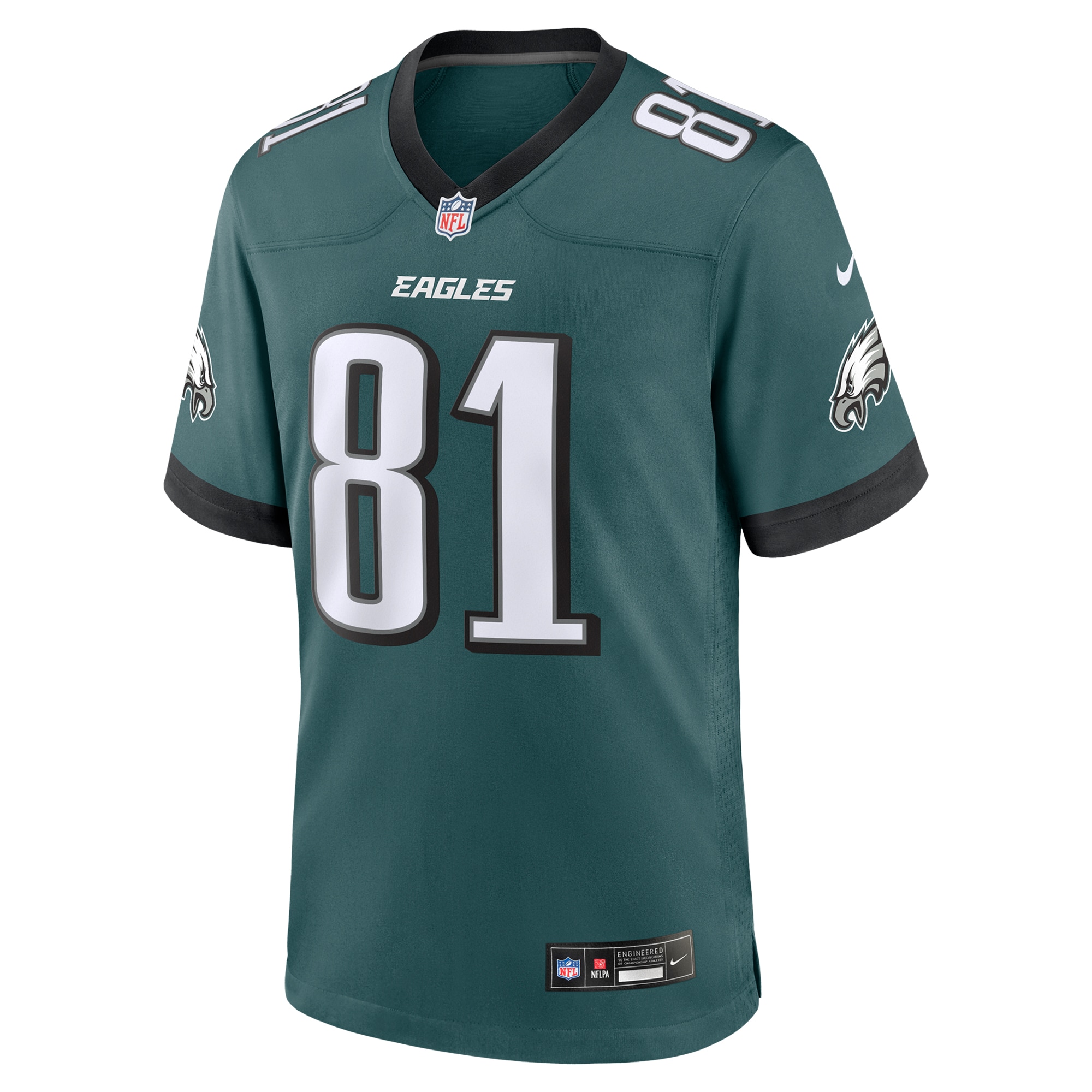 Grant Calcaterra Philadelphia Eagles Nike Team Game Jersey Midnight Green - Image 2