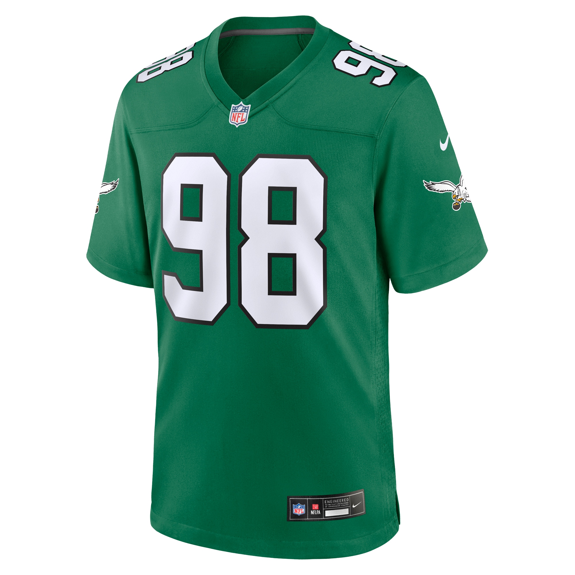 Jalen Carter Philadelphia Eagles Nike Alternate Game Jersey Kelly Green - Image 2