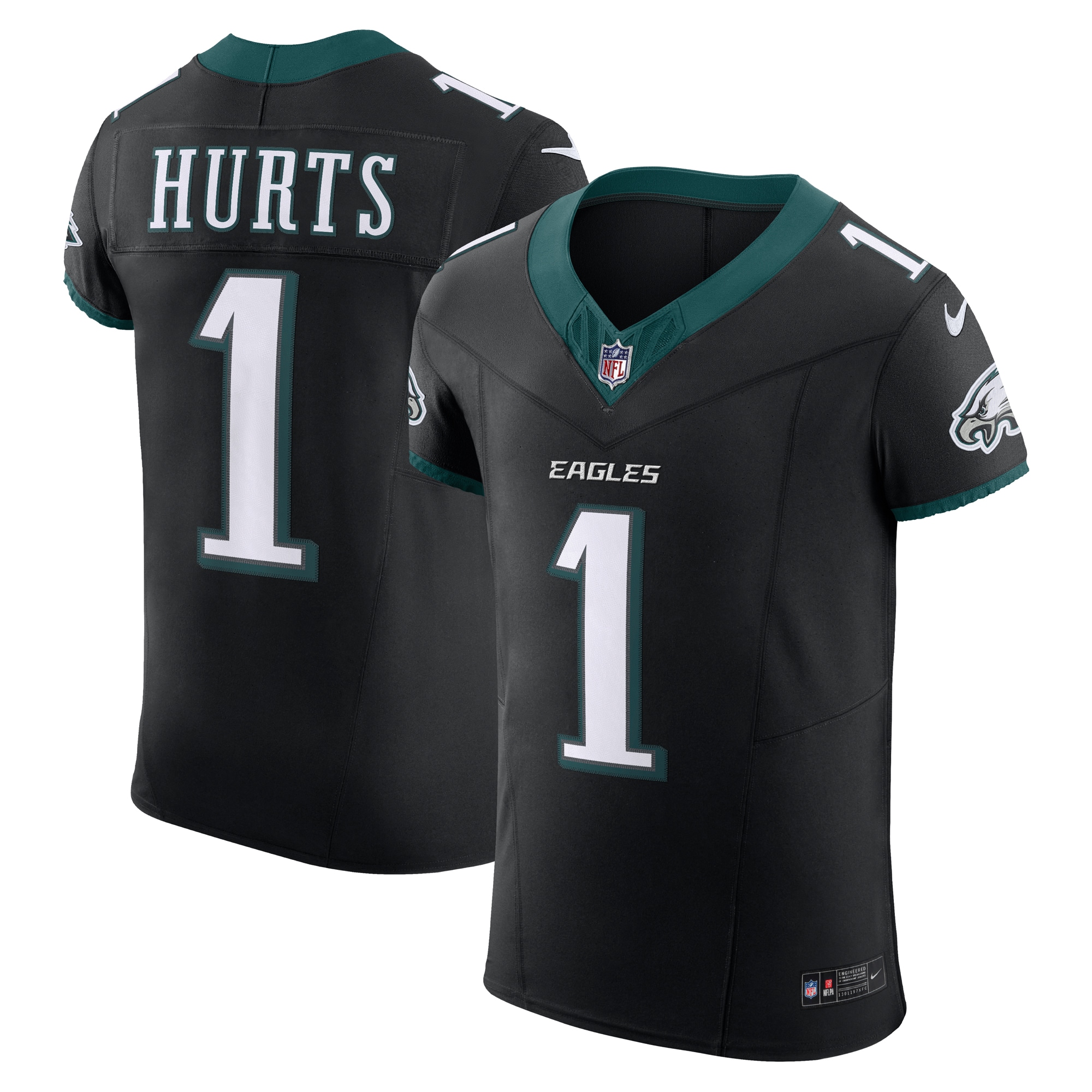 Jalen Hurts Philadelphia Eagles Nike Alternate Vapor FUSE Elite Jersey Black