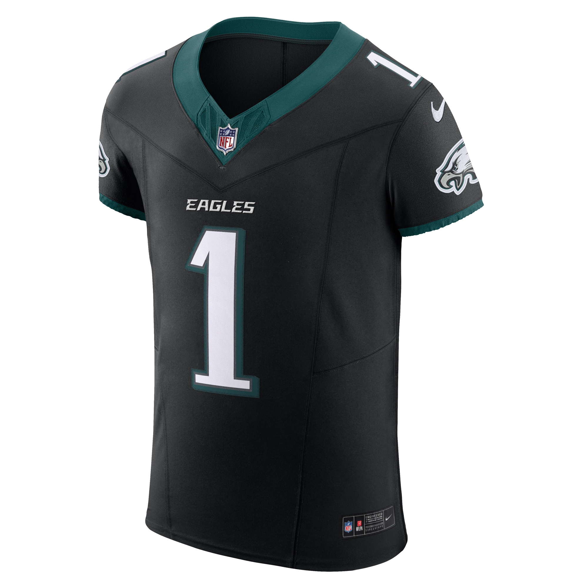 Jalen Hurts Philadelphia Eagles Nike Alternate Vapor FUSE Elite Jersey Black - Image 2