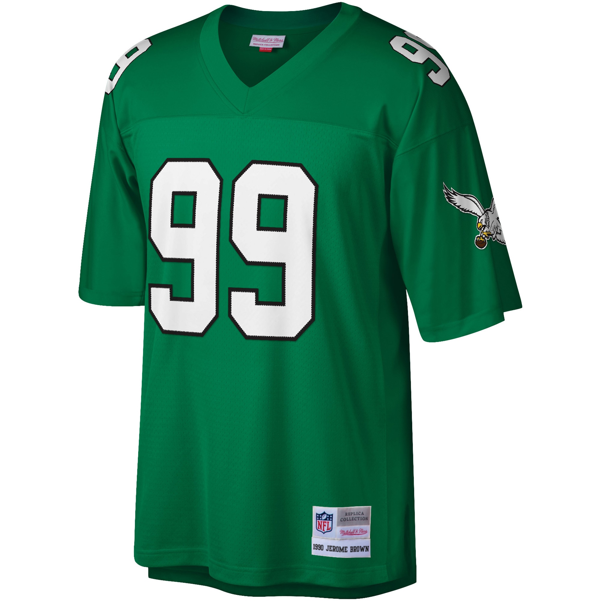 Jerome Brown Philadelphia Eagles Mitchell Ness Legacy Replica Jersey Kelly Green - Image 2