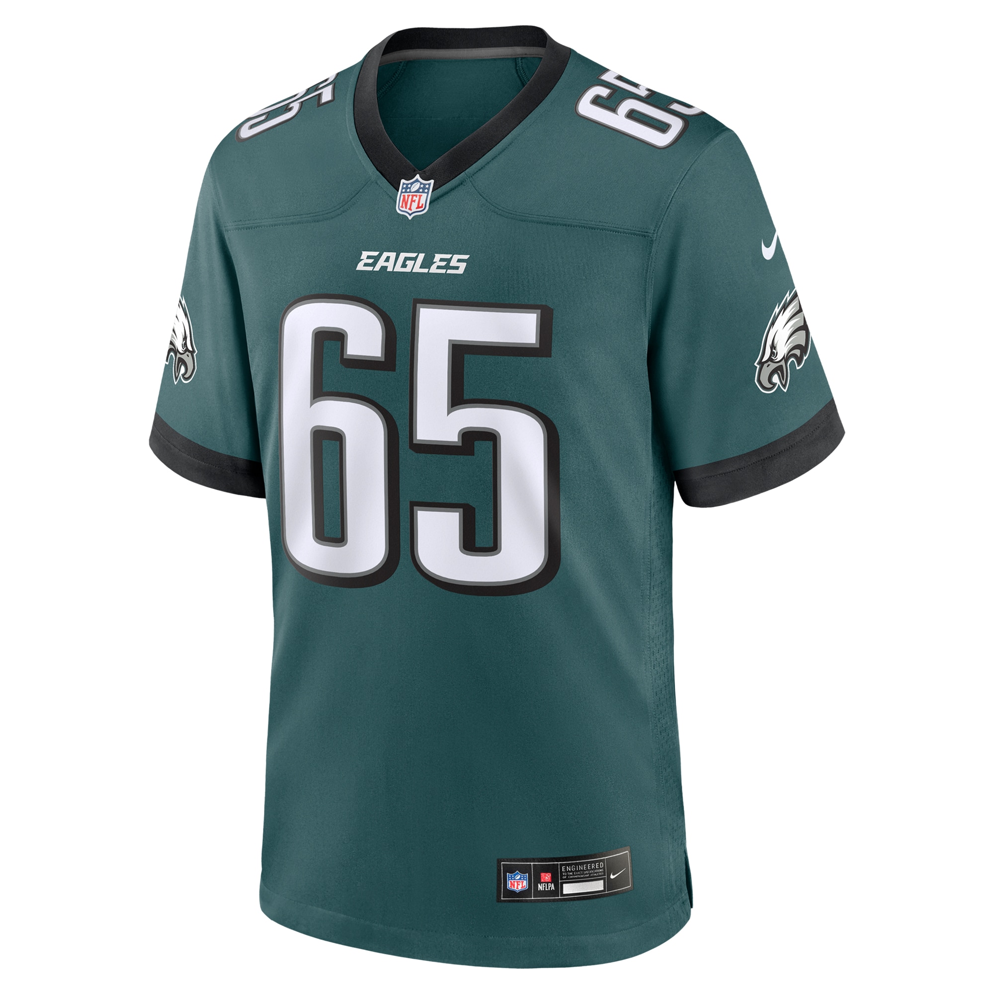 Lane Johnson Philadelphia Eagles Nike Team Game Jersey Midnight Green - Image 2
