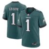 Number 1 Groom Philadelphia Eagles Nike Game Jersey Midnight Green