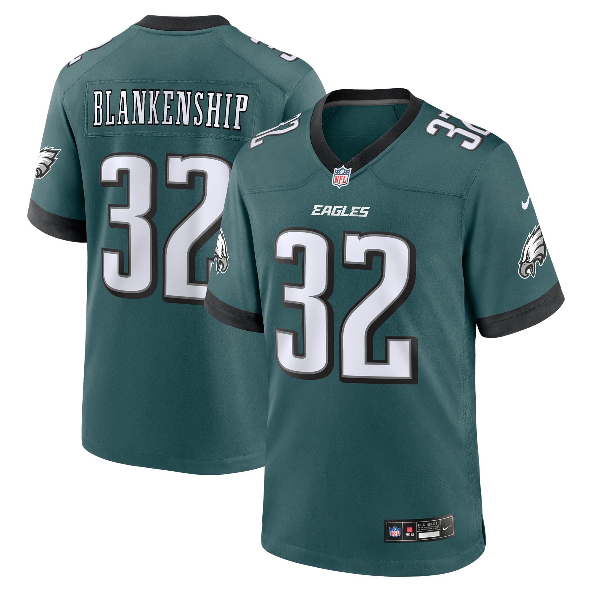 Reed Blankenship Philadelphia Eagles Nike Team Game Jersey Midnight Green