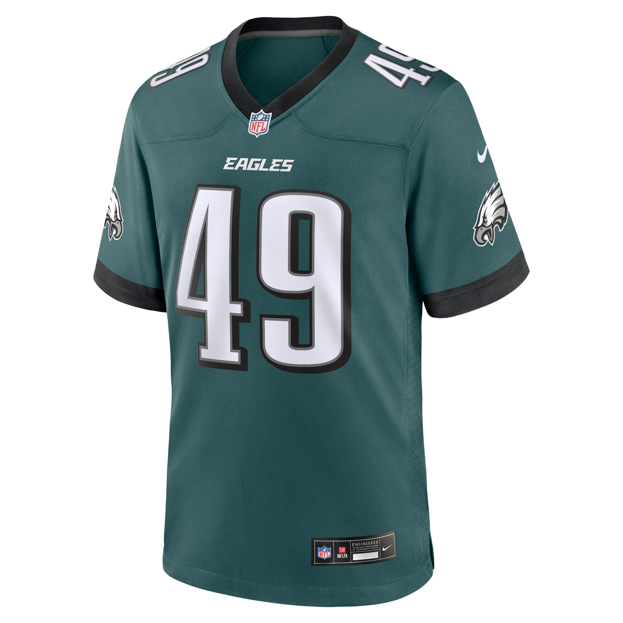 Rick Lovato Philadelphia Eagles Nike Team Game Jersey Midnight Green - Image 2