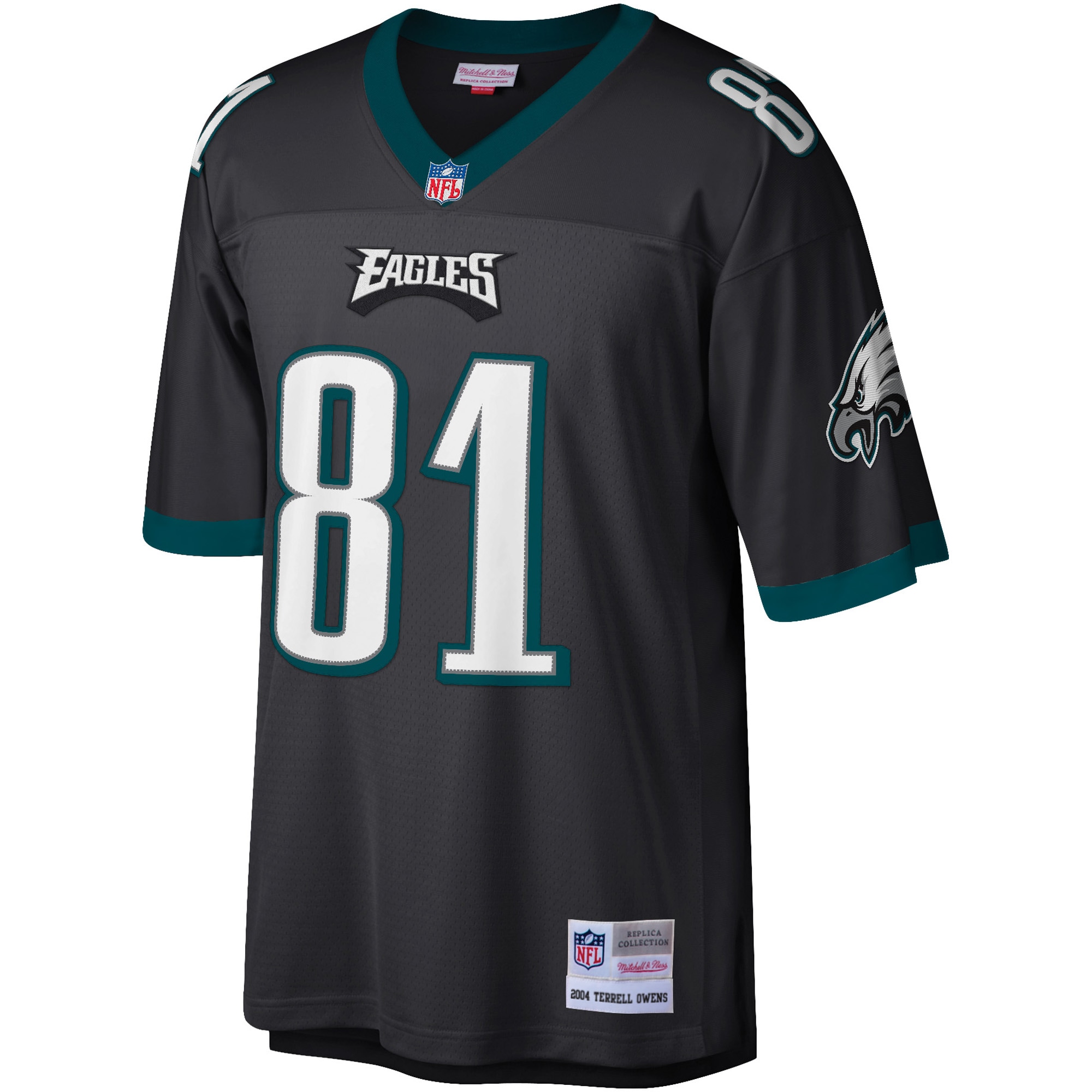 Terrell Owens Philadelphia Eagles Mitchell Ness Legacy Replica Jersey Black - Image 2