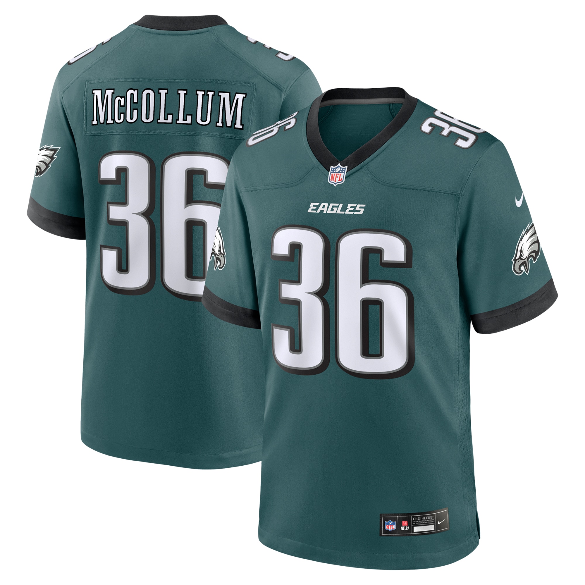 Tristin Mccollum Philadelphia Eagles Nike Team Game Jersey Midnight Green