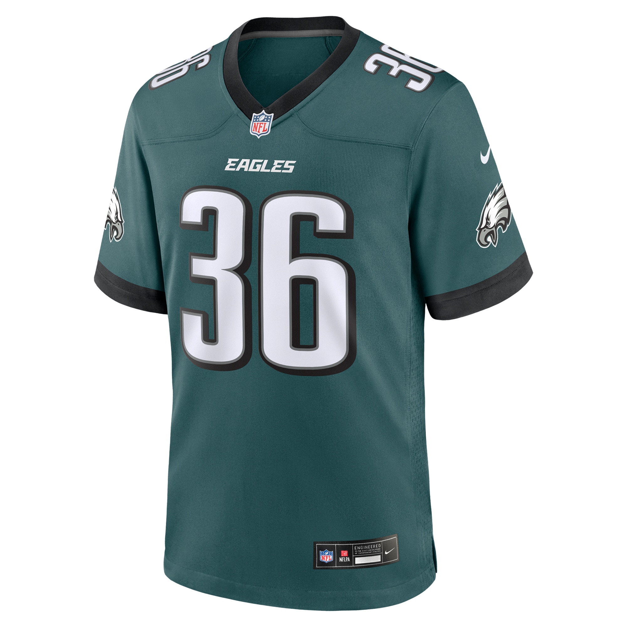 Tristin Mccollum Philadelphia Eagles Nike Team Game Jersey Midnight Green - Image 2