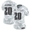 Women Philadelphia Eagles Eagles #20 Brian Dawkins 2024 FUSE Arctic Camo Salute To Service Limited Football Stitched Jersey