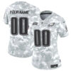 Women Philadelphia Eagles Active Player Custom 2024 FUSE Arctic Camo Salute To Service Limited Football Stitched Jersey