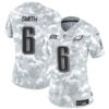 Women Philadelphia Eagles #6 Devonta Smith 2024 FUSE Arctic Camo Salute To Service Limited Football Stitched Jersey