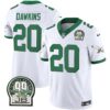 Men’s Eagles Jerome Brown Patch Kelly Green Alternate Jersey – All Stitched – Kelly White – Brian Dawkins