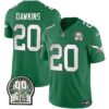 Men’s Eagles Jerome Brown Patch Kelly Green Alternate Jersey – All Stitched – Kelly Green – Brian Dawkins