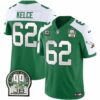 Men’s Eagles Jerome Brown Patch Kelly Green Alternate Jersey V2 – All Stitched – Kelly Alternate – Jason Kelce