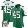 Men’s Eagles Jerome Brown Patch Kelly Green Alternate Jersey V2 – All Stitched – Kelly Alternate – Devin White