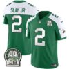 Men’s Eagles Jerome Brown Patch Kelly Green Alternate Jersey – All Stitched – Kelly Alternate – Darius Slay Jr.