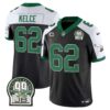 Men’s Eagles Jerome Brown Patch Kelly Green Alternate Jersey – All Stitched – Black Alternate – Jason Kelce