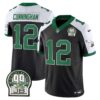 Men’s Eagles Jerome Brown Patch Kelly Green Alternate Jersey – All Stitched – Black Alternate – Randall Cunningham