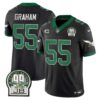 Men’s Eagles Jerome Brown Patch Kelly Green Alternate Jersey – All Stitched – Black – Brandon Graham