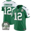 Men’s Eagles Jerome Brown Patch Kelly Green Alternate Jersey – All Stitched – Kelly Alternate – Randall Cunningham
