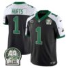 Men’s Eagles Jerome Brown Patch Kelly Green Alternate Jersey – All Stitched – Black Alternate – Jalen Hurts
