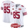 San Francisco 49Ers #85 George Kittle White 2023 Fuse With 4-Star C Ptach And Jersey