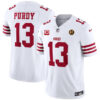 San Francisco 49Ers #13 Brock Purdy White 2023 FUSE With 1-Star C Ptach And John Jersey