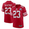 San Francisco 49Ers #23 Christian Mccaffrey Super Bowl LVIII Game Jersey – Scarlet
