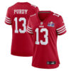 San Francisco 49Ers #13 Brock Purdy Nike Super Bowl LVIII Game Jersey – Scarlet