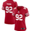 Women San Francisco 49Ers #92 Chase Young Red Stitched Jersey