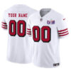 San Francisco 49Ers Active Player Custom New White FUSE Super Bowl LVIII Patch Jersey