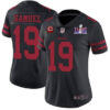 Women San Francisco 49Ers #19 Deebo Samuel Black Super Bowl LVIII Patch And 1-Star C Jersey