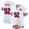 San Francisco 49Ers #92 Chase Young White 2023 Fuse Nfc West Champions Jersey