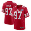 San Francisco 49Ers #97 Nick Bosa Super Bowl LVIII Game Jersey – Scarlet