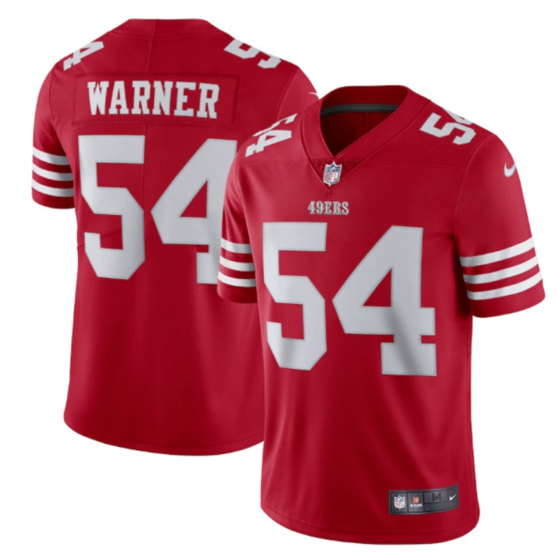 San Francisco 49Ers #54 Fred Warner New Scarlet Vapor Untouchable Stitched Football Jersey
