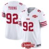San Francisco 49Ers #92 Chase Young White 2023 Fuse Nfc West Champions 2 Jersey