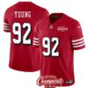 San Francisco 49Ers #92 Chase Young Red 2023 Fuse Nfc West Champions Patch Jersey